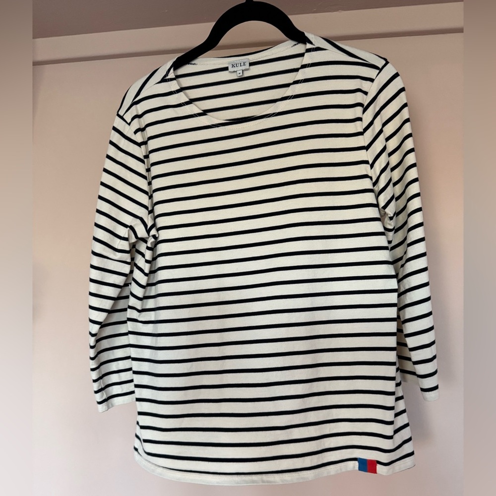 Kule striped top cream & black